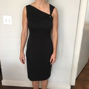 David Meister black sleeveless dress